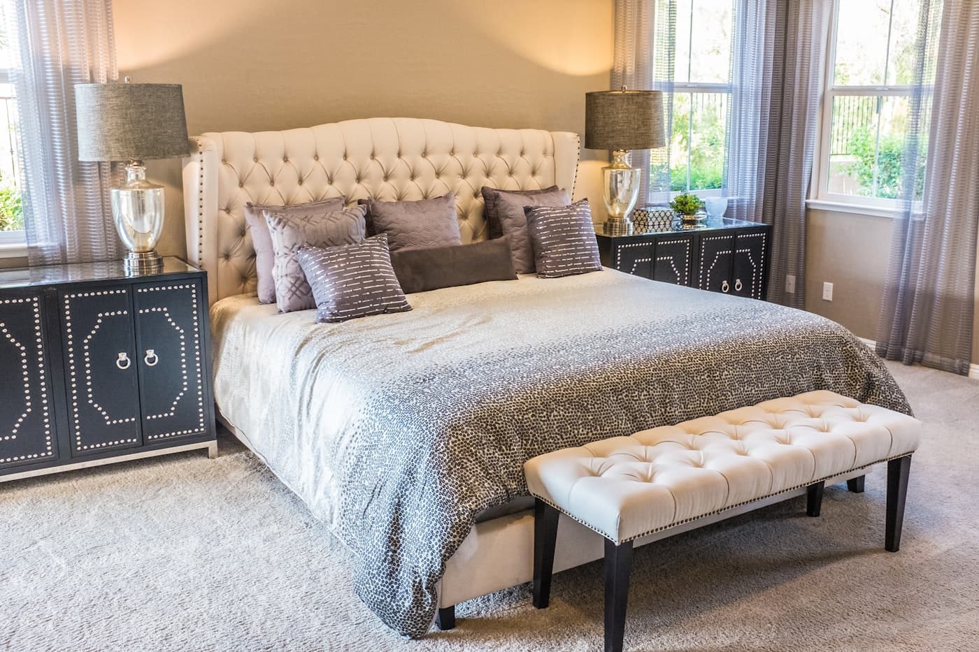 Warm, inviting short-stay interior with natural light