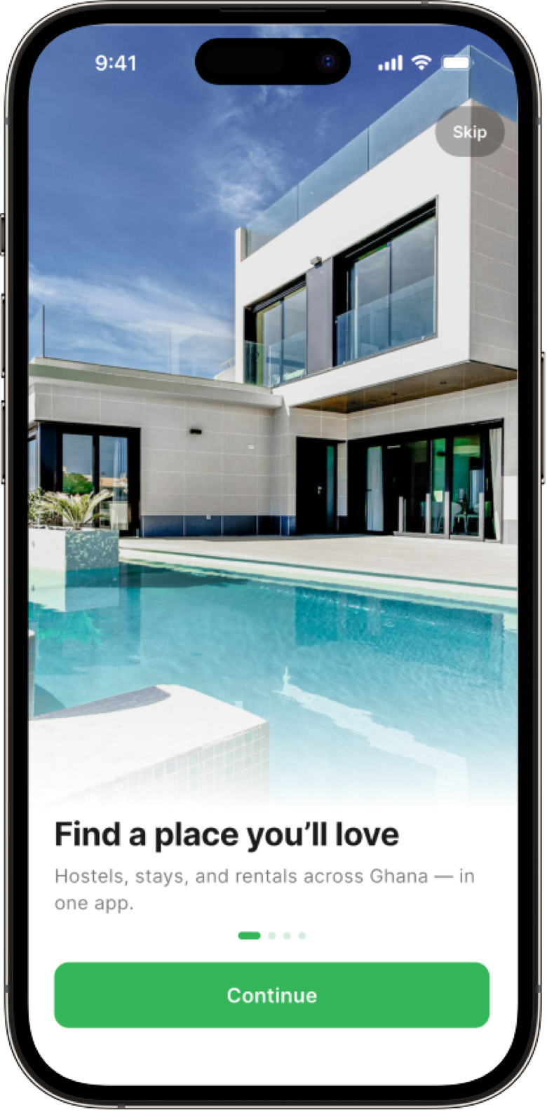 Mola welcome onboarding screen